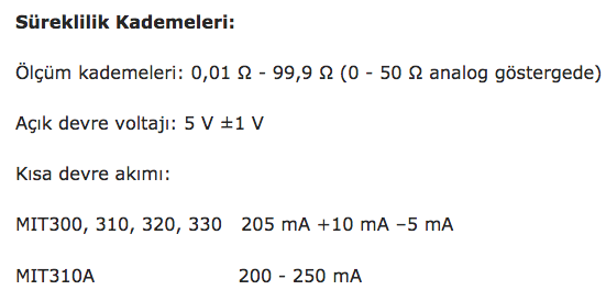 Megger MIT310A Analog İzolasyon Direnci Test Cihazı